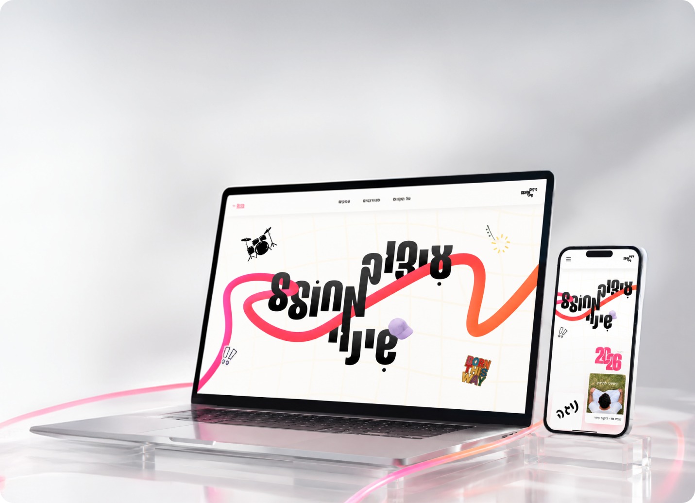 Design for Change — laptop and phone mock-up